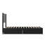 Lit plateforme en bois avec pied de lit et tiroirs de rangement Ronan-477812-477817