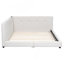 Lit plateforme tapissier grand avec ports USB