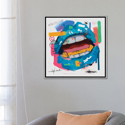 " Lips Open Blue " by Nuwarhol
