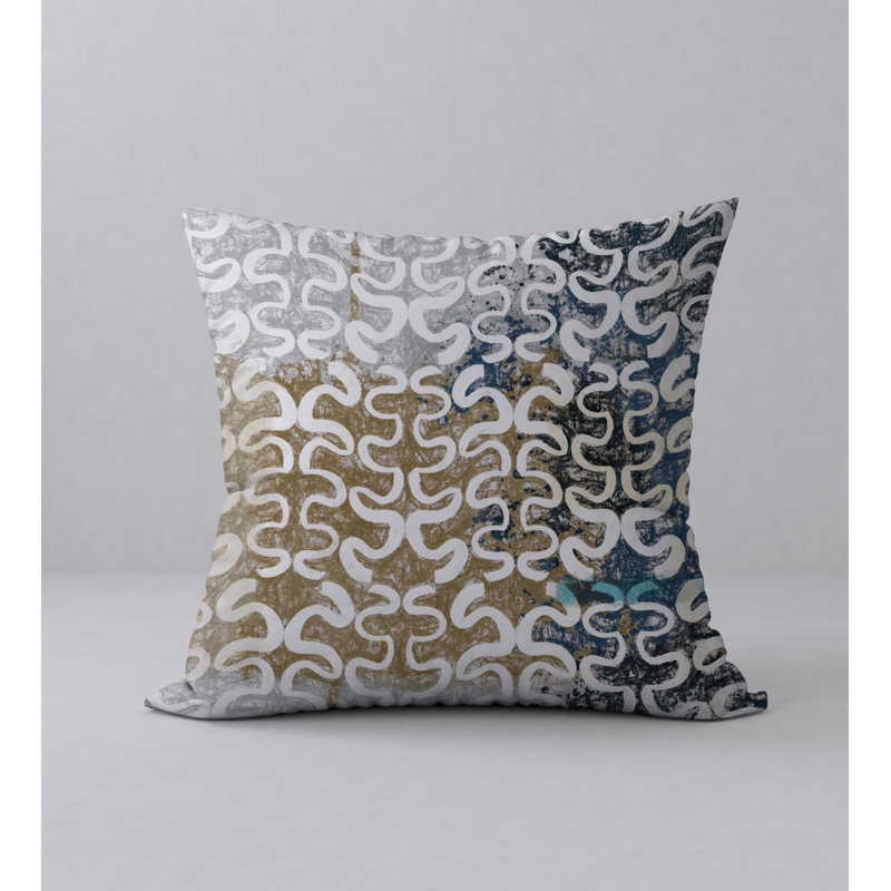 Abstract Reversible Throw Pillow, 20" x 20"