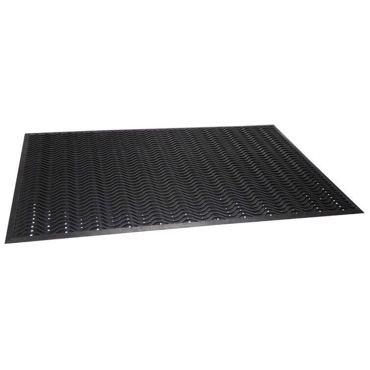 Envelor Wave Shoe Scraper Mat Doormat Outdoor Rubber Mat for Floor Indoor Outdoor Mat for Home Entrance Heavy Duty Commercial Rubber Floor Mat Garage