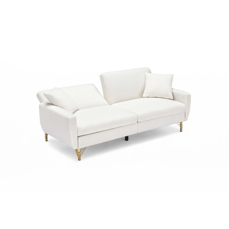 74.41"Teddy Velvet Sofa Bed