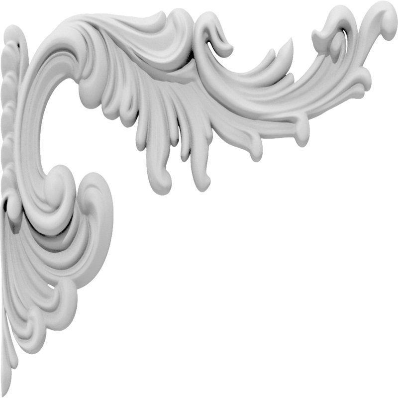 Rosette Edgerton, H 1 po x l 1 po x P 0,25 po, Droite