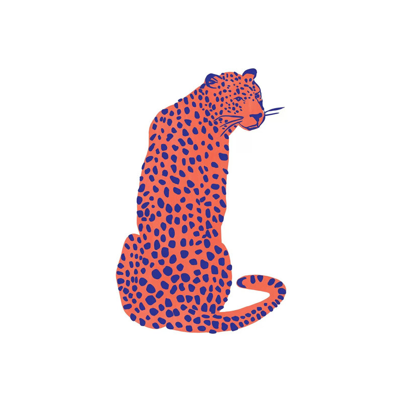 Bright Leopard II by Emma Scarvey - Wrapped Canvas Painting, 30.48cm H x 30.48cm W 1.91cm D