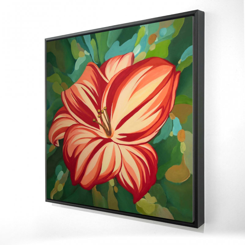«Blooming Daylilies» sur toile, Noir, noir, noir, noir