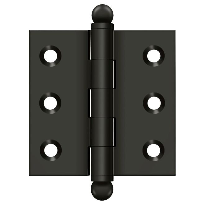 Charnière Deltana CH2020U10B 2 po x 2 po avec embouts sphériques en bronze huilé, Bronze huilé
