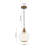 Luminaire suspendu sphère en verre transparent 1 lumière