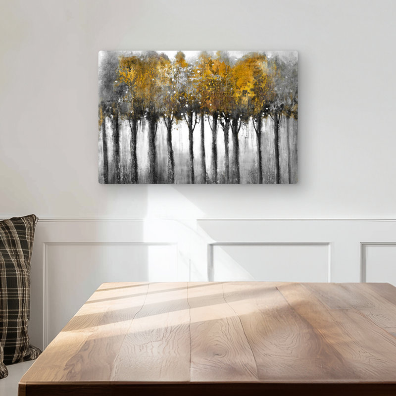 Illuminated Forest - Contemporary Office Metal Print Decor