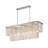 18-Light Chrome Chandelier With Clear Hanging Crystals
