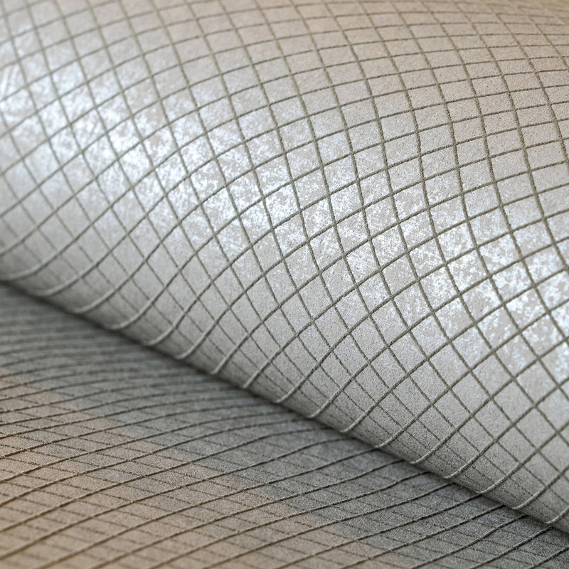 Slow Living 3D Embossed Metallic Geometric Wallpaper Roll, Dusty Lilac