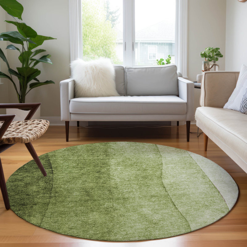 Tapis intérieur / extérieur Kelab avec envers antidérapant, Rond 8 pi