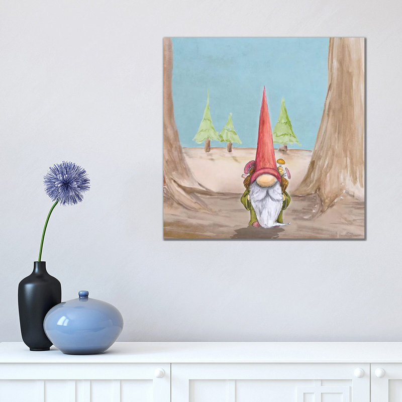 Gnoming Around I by Hugo Edwins - Wrapped Canvas Print, 45.72 cm H x 45.72 cm W x 1.91 cm D