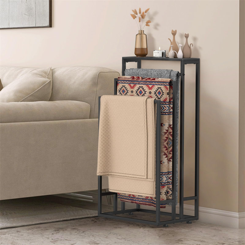 Freestanding Towel Stand, Black