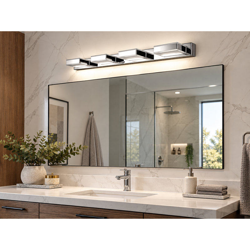 Modern 4-Light LED Linear Wall Sconce , 2" H x 27" W x 3.5" D