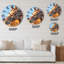 Portrait d'un cheval brun - horloge murale de ferme-60327508