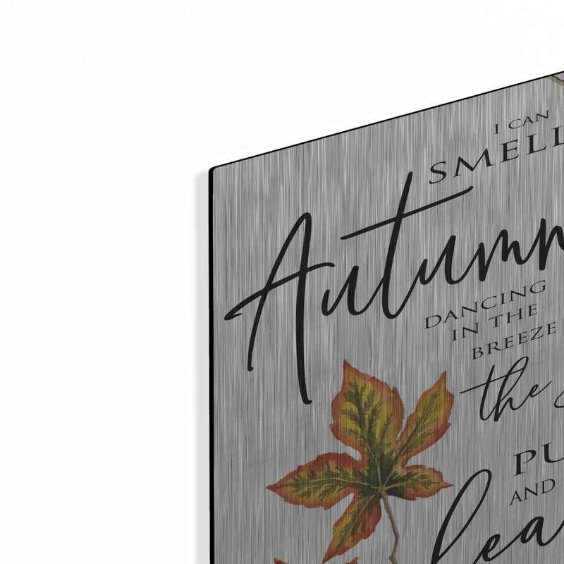 «Sunburnt Leaves» par Cindy Jacobs, art mural en métal, 12 po x 12 po, H 12 po x l 12 po
