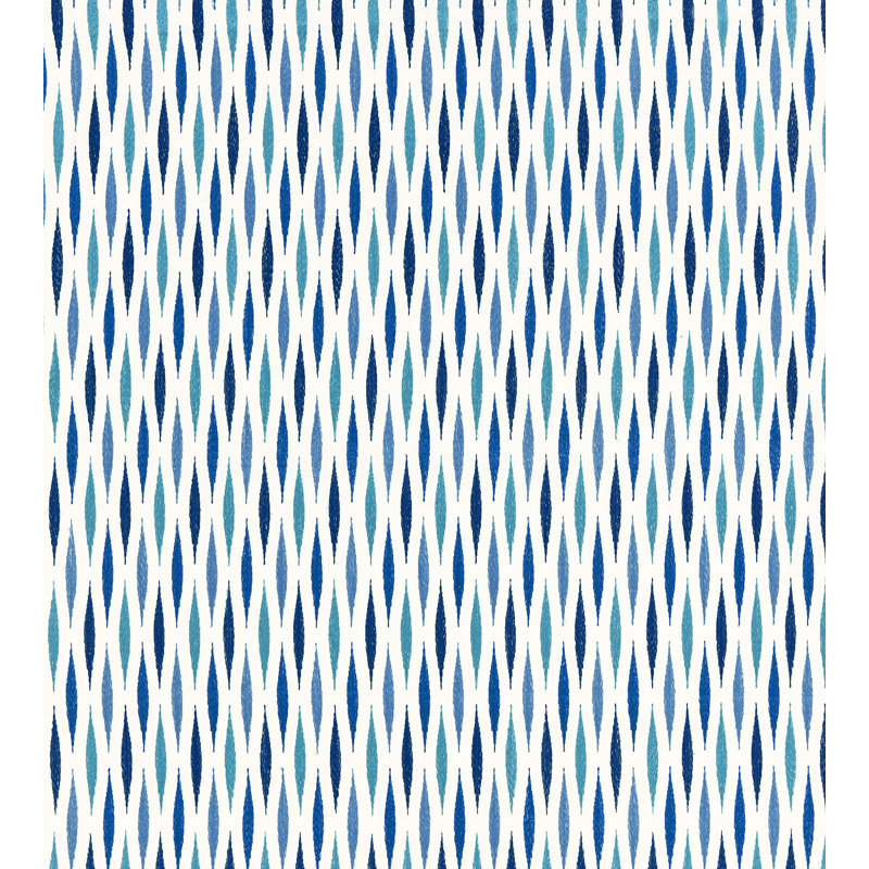 Tissu brodée cascade Breeze, Marin