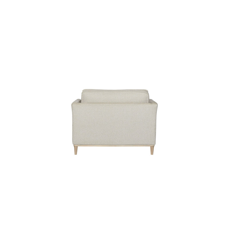 Haley Upholstered Chair and 1/2 with Pillow, White