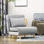 Canapé-lit convertible, chaise-lit réglable 2 en 1 pour salon, chambre à coucher, bureau à domicile | Gris clair | Cadre en métal