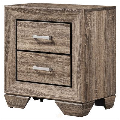 Table de chevet rectangulaire 2 tiroirs Tomasina