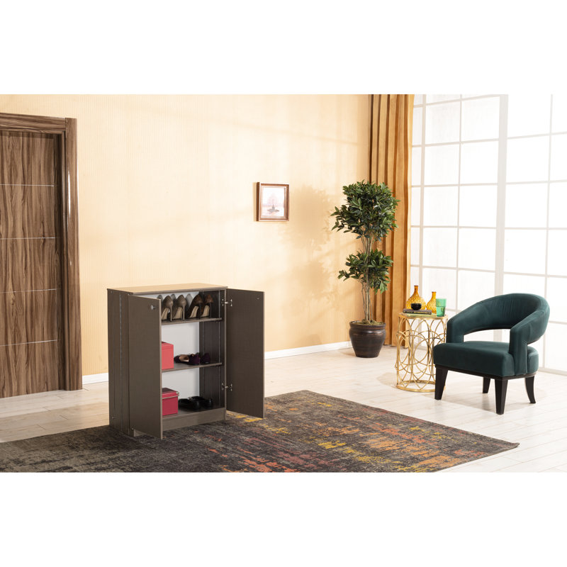 Rangement à chaussures brun - étagère en bois à 3 niveaux avec Profondeur, largeur 36, hauteur 13 26,71 35,05 13,23, Brun