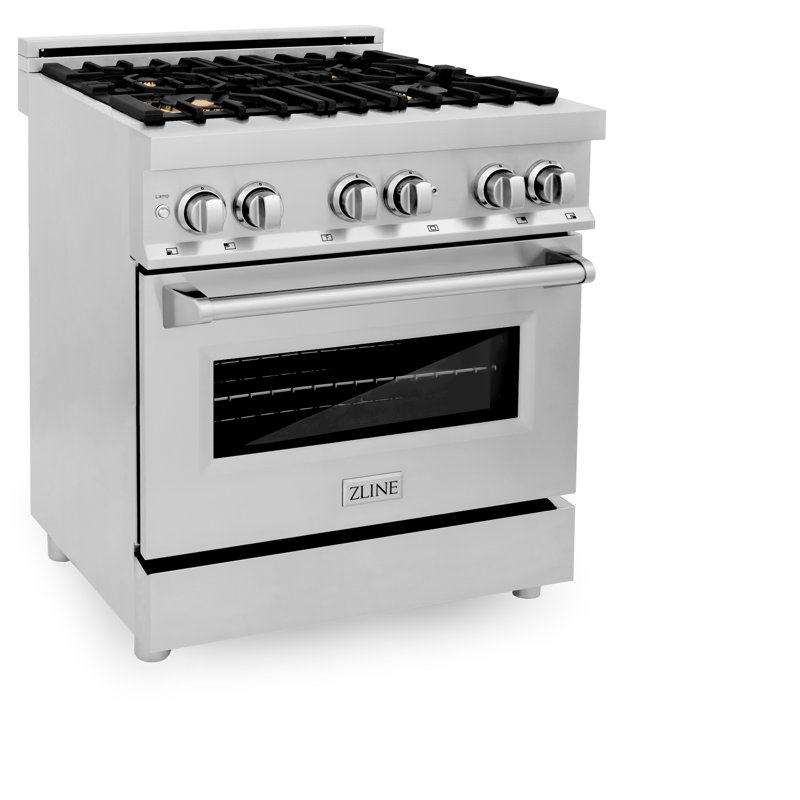 ZLINE 30" Legacy Dual Fuel Range, Brass Burners Stainless Steel
