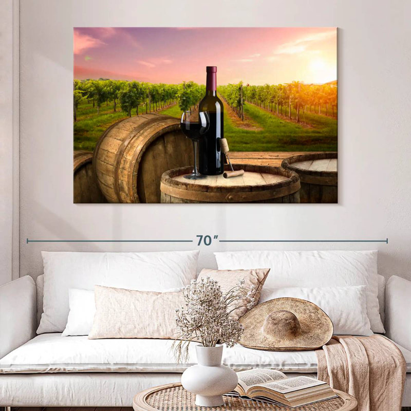 Yarlin Tuscan Wine Vineyard, H 34 po x l 51 po