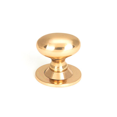 Polished Bronze Oval Cabinet Knob 40Mm