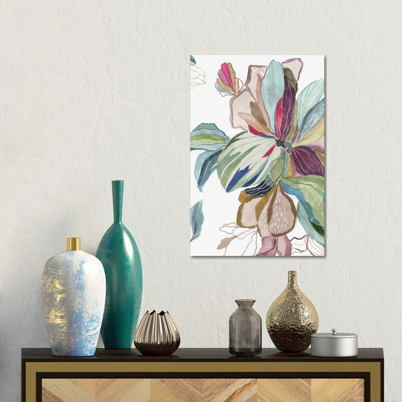 Étude botanique tropicale I - impression d'art mural, Toile tendue, Ne s’applique pas, H 18 po x l 12 po