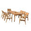 Vellore Outdoor - Piece Teak Dining Set-383283138-402405017