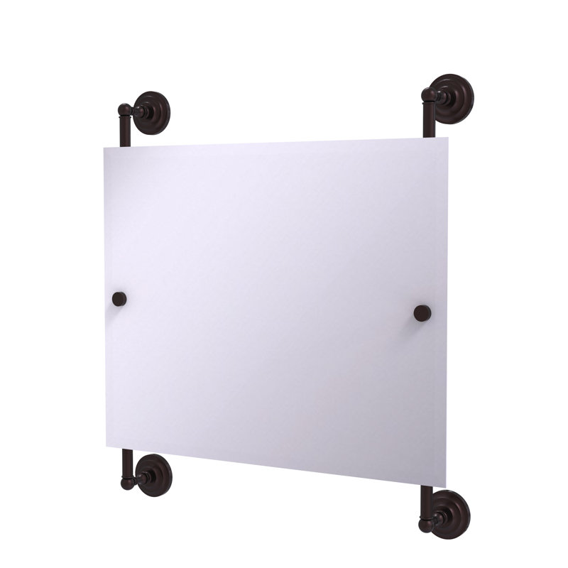 Miroir accent biseauté traditionnel Jhene Landscape, Bronze antique