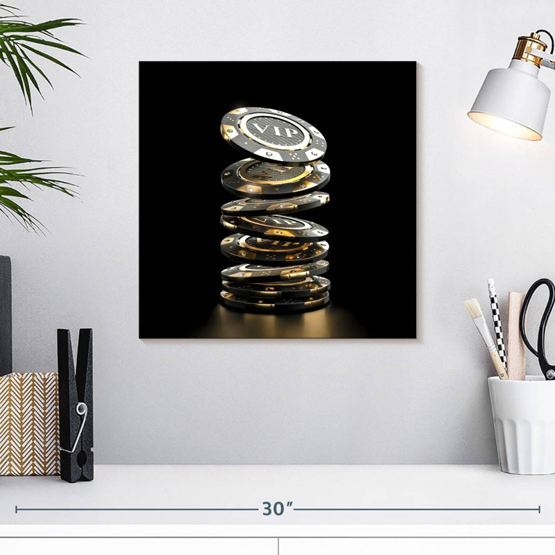 Jetons de casino Senne, H 16 po x l 16 po