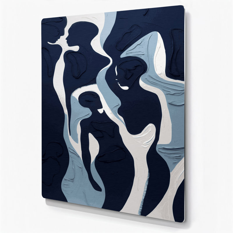 Art mural abstrait gris figuratif 1, H 11 po x l 14 po