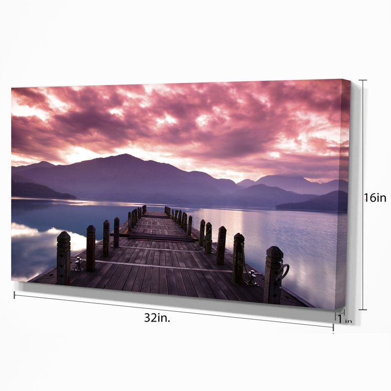 «Beautiful Spring Sea at Morning», photographie, H 16 po x l 32 po x P 1 po, Toile tendue