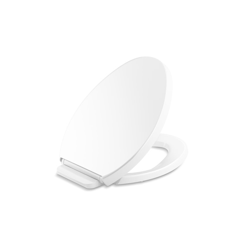Saile® Quiet-Close with Grip-Tight Elongated Toilet Seat, White, Non Ready Latch