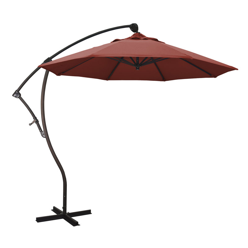 Parasol en porte-à-faux 9' Welwyn, Toile Toile Sunbrella® au henné