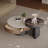 Microcrystalline stone round coffee table set