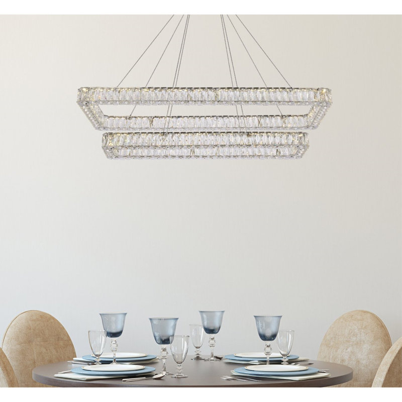Maart - Light Pendant, 80" H x 50" W x 19" D, Chrome