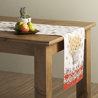 Floral 100% Cotton Table Runner