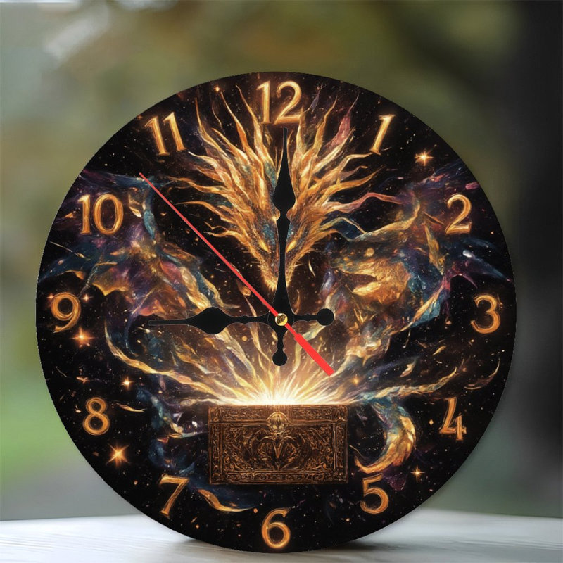 Coffre lumineux avec horloge et chiffres