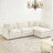 102" Modular L-Shaped Sectional Sofa, 3-Seater Cloud Couch With Ottoman-634393786
