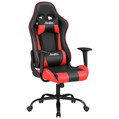 BestOffice Adjustable Reclining Faux Leather Swiveling PC & Racing Game Chair