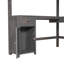 Lit mezzanine double brun antique avec bureau en U et nombreuses tablettes - Fabrication en bois stable dans le bureau, les tablettes et les tiroirs pour la chambre à coucher-121107259