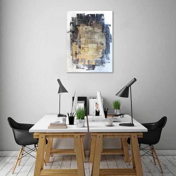 Orren Ellis 'Midnight Gold' Acrylic Painting Print on Wrapped Canvas ...