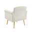 Fauteuil en velours avec pieds en métal-461651475