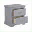 Table de chevet 2 tiroirs gris traditionnel-785630414