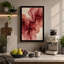Crimson Flow Abstract - Wrapped Canvas-435394675-435394684
