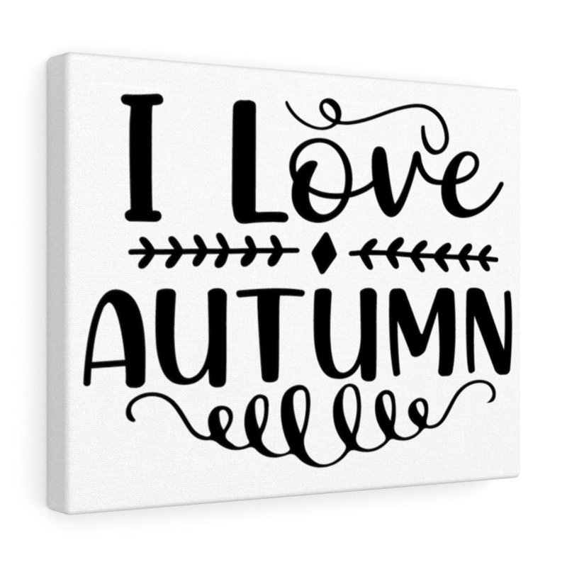 I Love Autumn - Wrapped Canvas Print