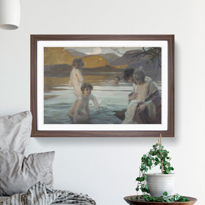 First Bath by Paul Chabas - Framed Print