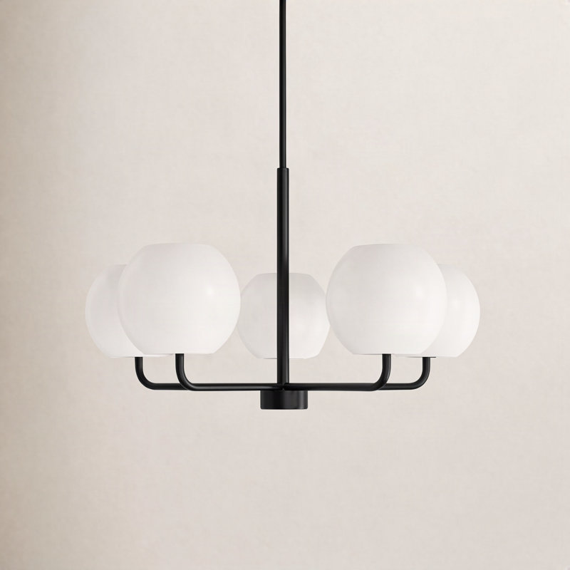 Lustre à 5 lumières Jorund, Noir mat, Non
